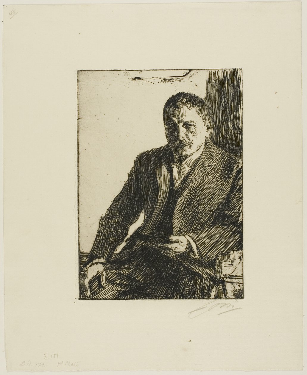 Omakuva 1904 II tekijältä Anders Leonard Zorn