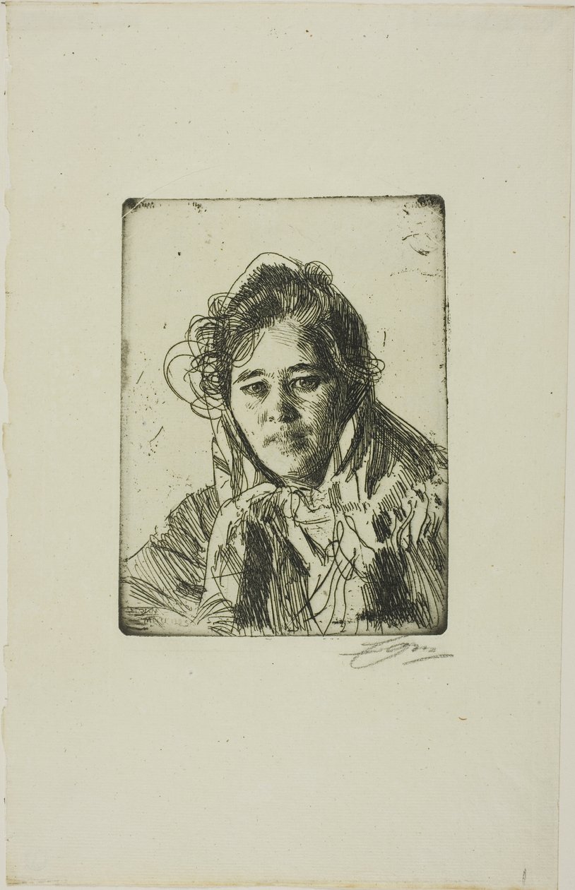 Nuori tyttö Morasta (Kråkbergin Anna) tekijältä Anders Zorn