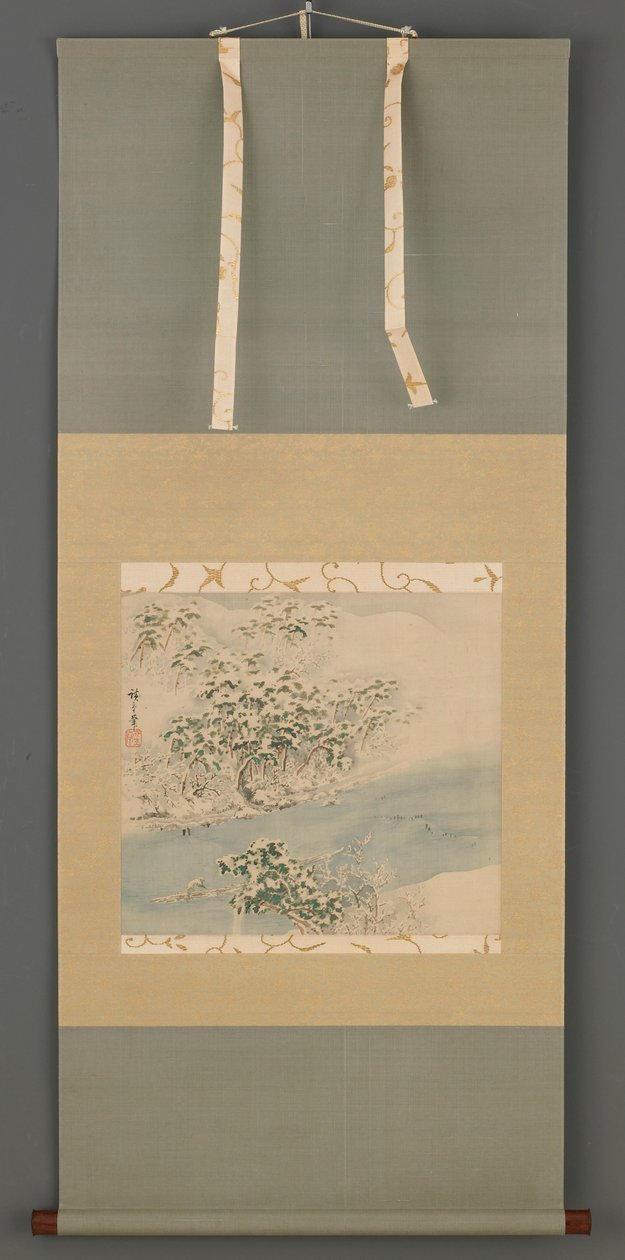 Arashiyama lumessa, Edo-kausi, 1800-luku. tekijältä Ando Hiroshige