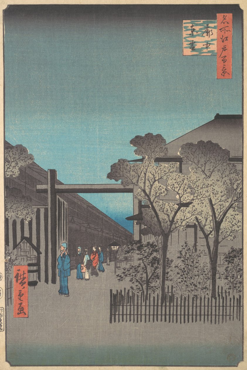 Kakuchu Shinonome, 4. kuukausi, käärmevuosi 1857, 4. kuukausi, käärmevuosi 1857. tekijältä Ando Hiroshige
