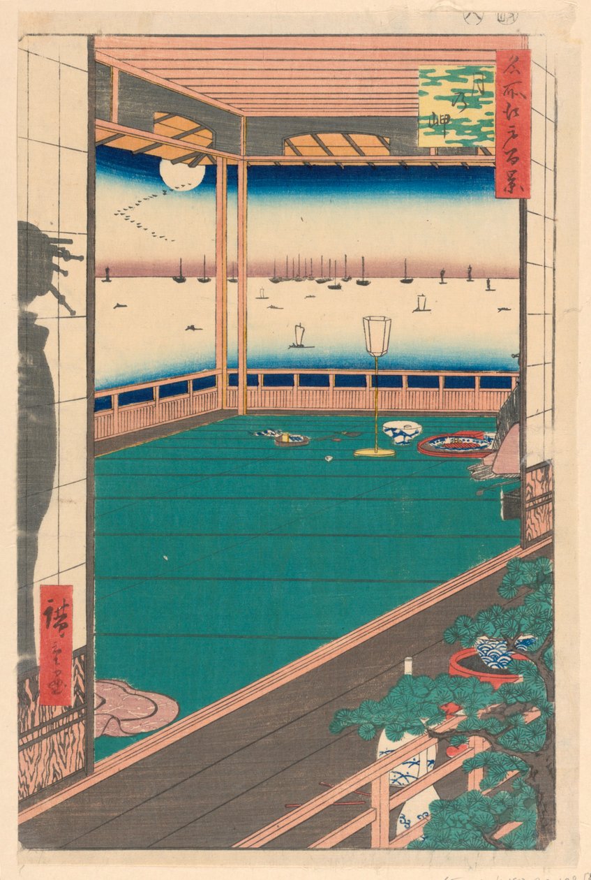 Moon Cape (Tsuki-no-misaki) Sarjasta Sata Kuuluisia näkymiä Edoon tekijältä Ando Hiroshige