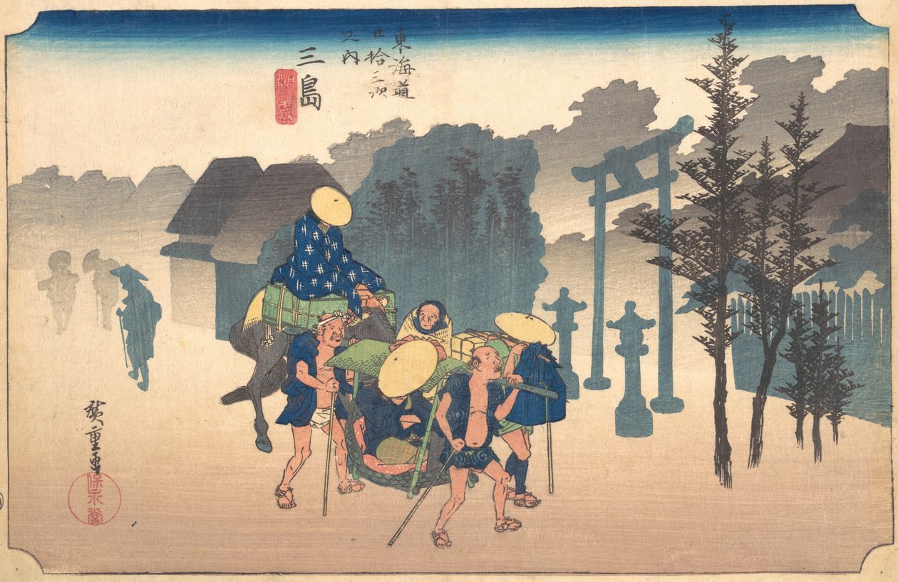 Aamun sumu, 1800-luku. tekijältä Ando Hiroshige