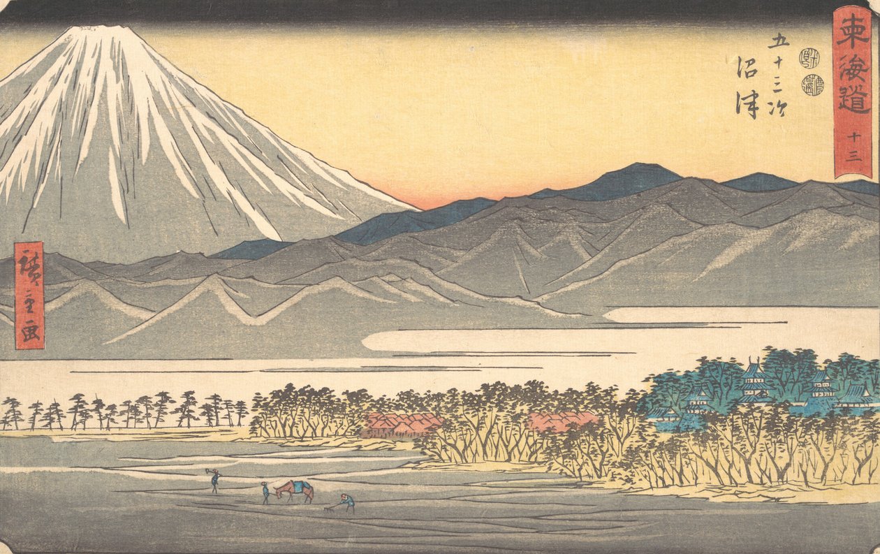 Numazu, kuten 1840, n. 1840. tekijältä Ando Hiroshige