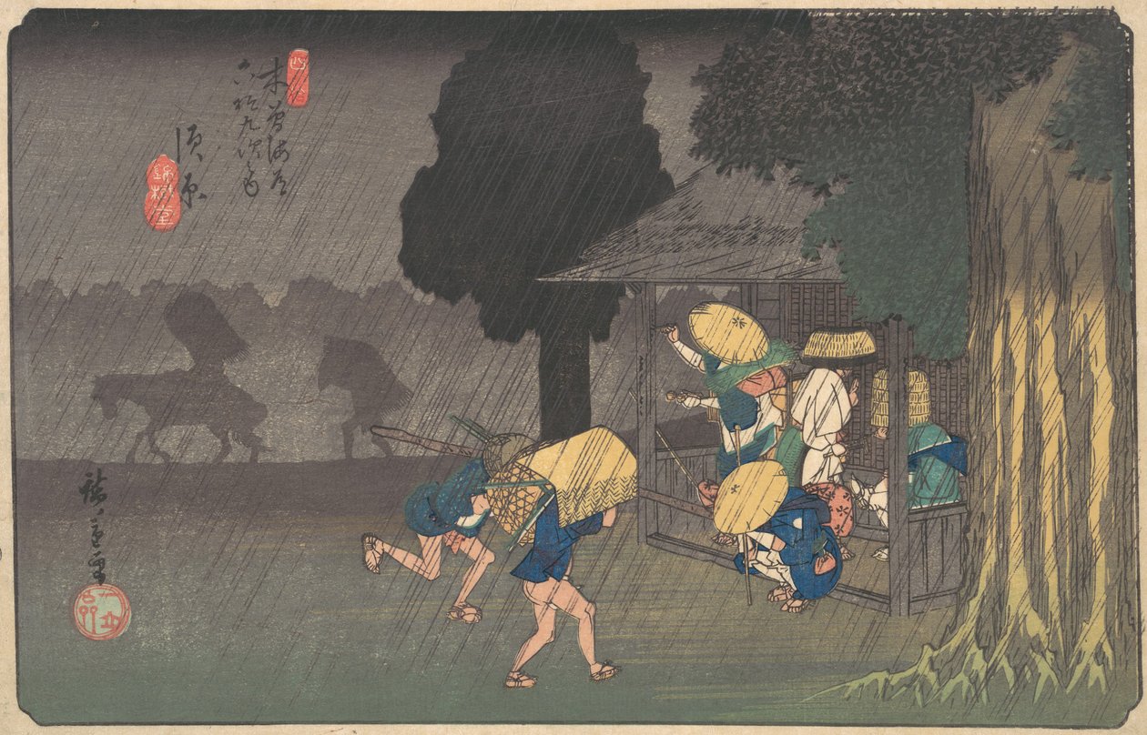 Suhara, Kisokaidon 69 asemalta, n. 1838, n. 1838. tekijältä Ando Hiroshige