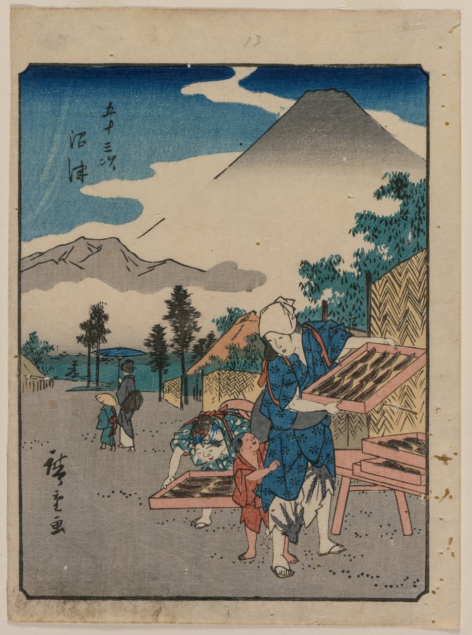 Tokaidon viisikymmentäkolme asemaa: Numazu, n. 1850. tekijältä Ando Hiroshige