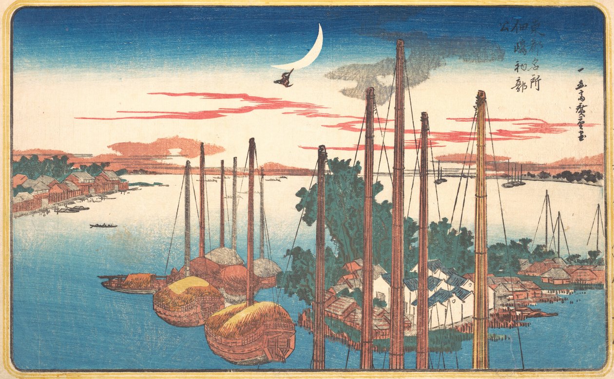 Vuoden ensimmäinen Käkilaulu Tsukudajimassa, 1831, 1831. tekijältä Ando Hiroshige