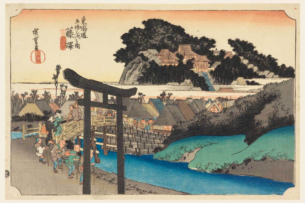 Yugoyoji Tempe (Fugisawa), Intefifty Threre S -asemaa Teto Kaido Roadilla (Tokaido Gojusan Next House) tekijältä Ando Hiroshige