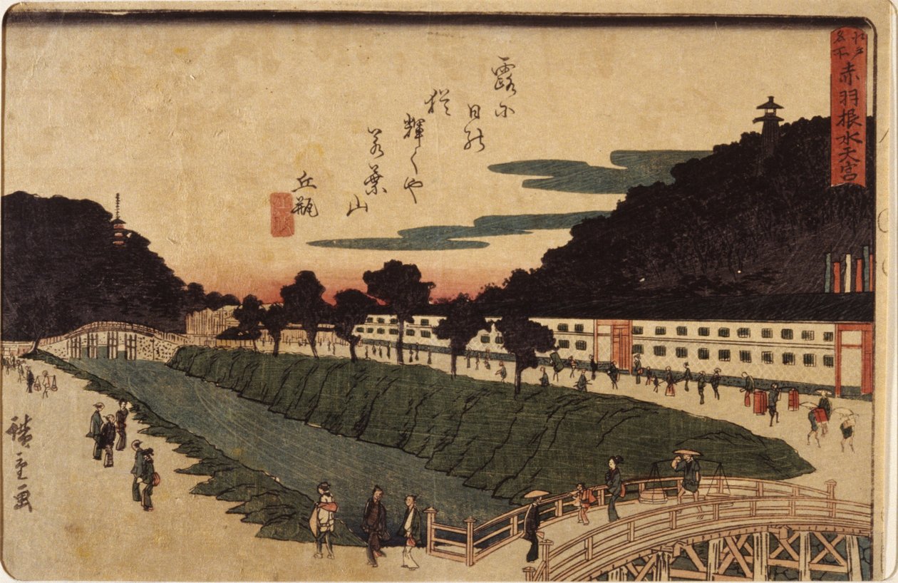 Akabane tekijältä Ando or Utagawa Hiroshige