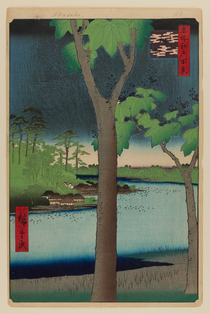 Akasaka Kiribatake tekijältä Ando or Utagawa Hiroshige