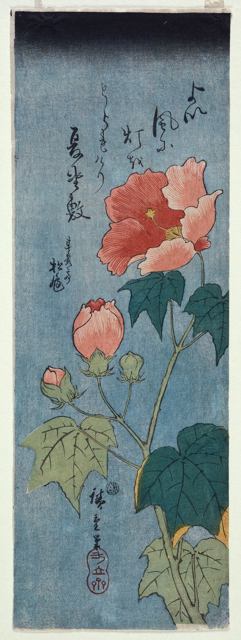 Kukkivat unikot, Tanzaku tekijältä Ando or Utagawa Hiroshige