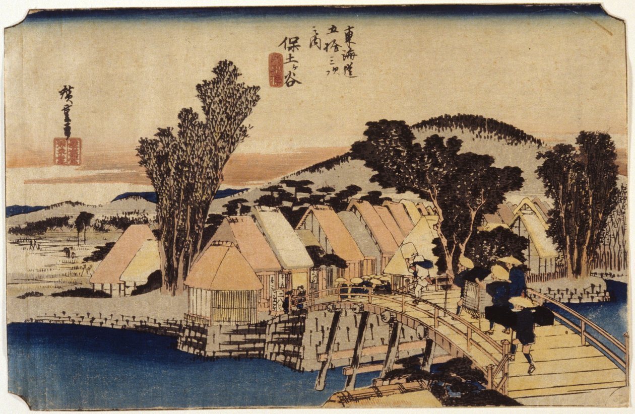 Hodogaya, Shinmachi B Ridge tekijältä Ando or Utagawa Hiroshige