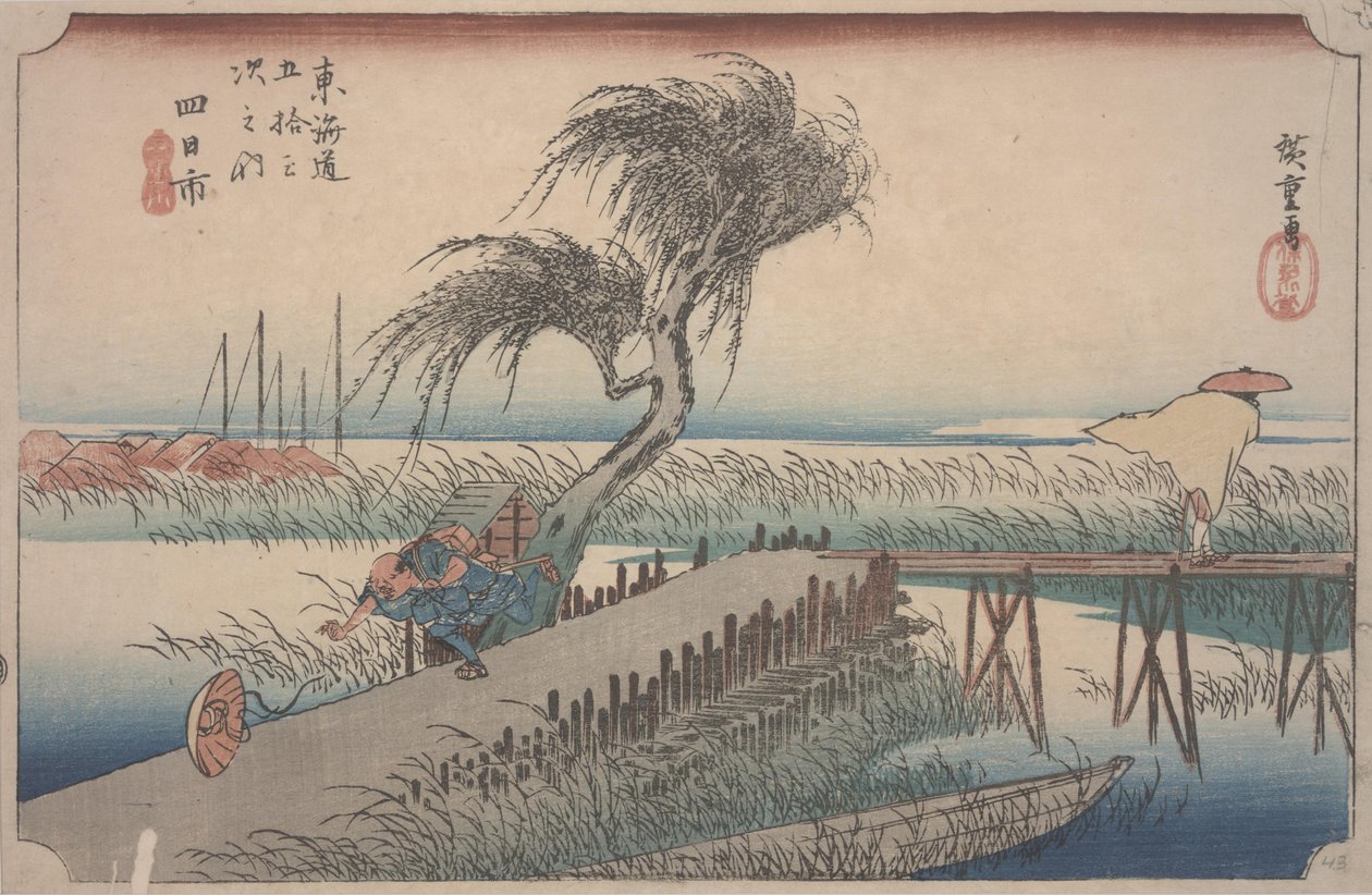 Mie joki tekijältä Ando or Utagawa Hiroshige