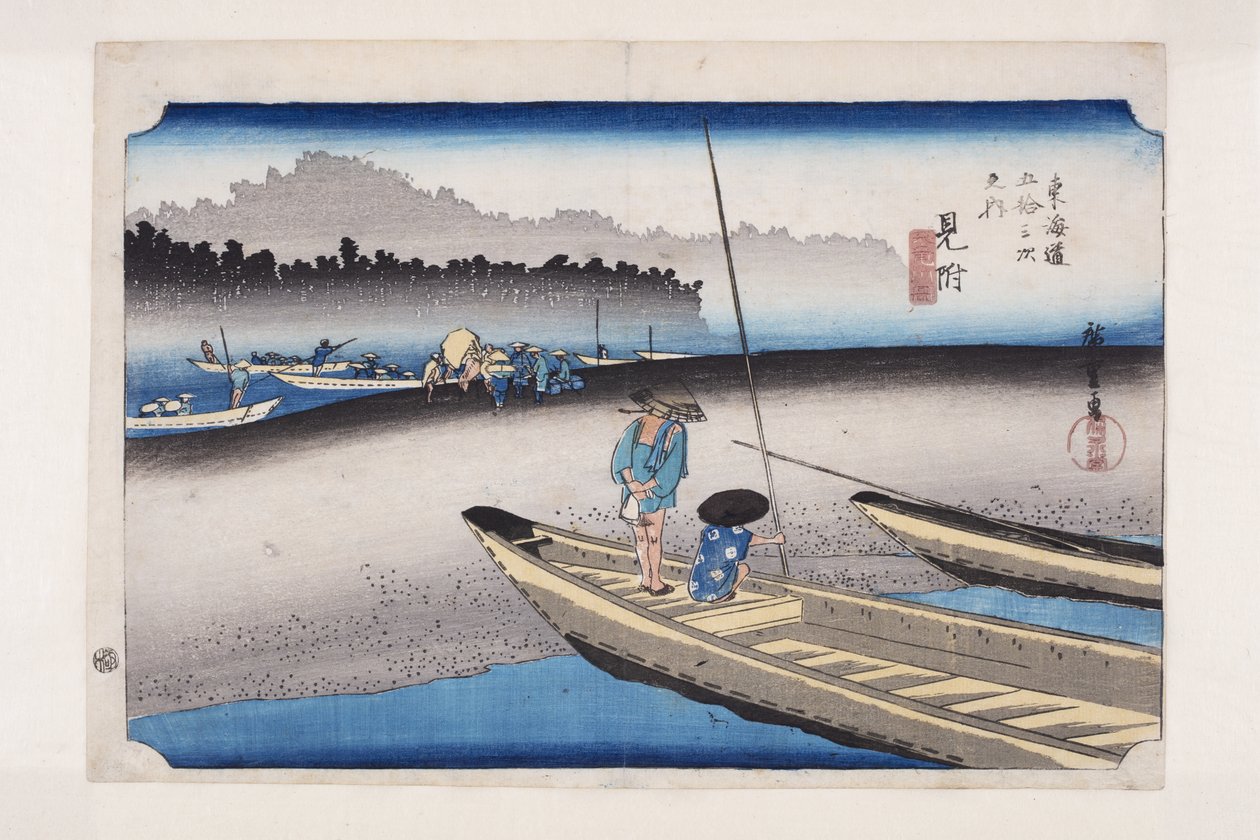 Löytyi: Tenry? Rie r ゔ ee w (etsi, ten ry? Gawazu) tekijältä Ando or Utagawa Hiroshige