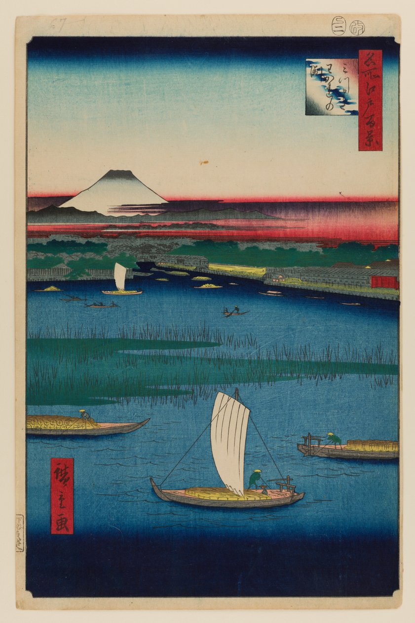 Mitsumata Wakarenofuchi tekijältä Ando or Utagawa Hiroshige
