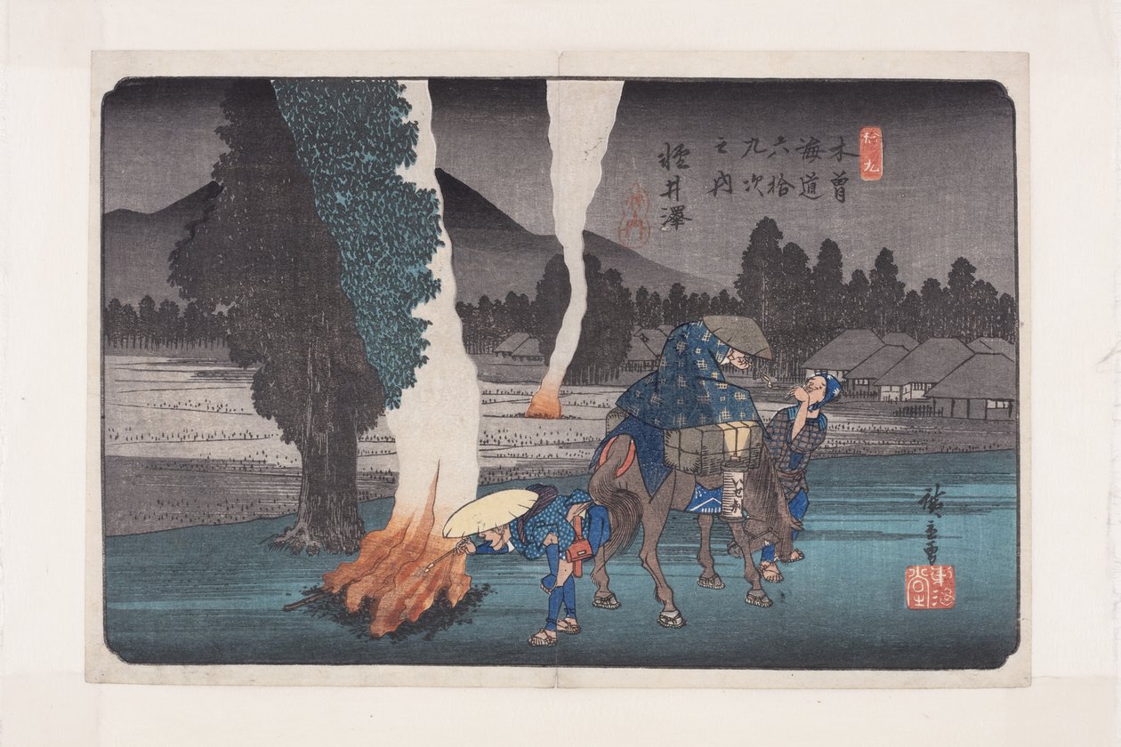 Nro 19, Karuizawa (värillinen puupainatus) tekijältä Ando or Utagawa Hiroshige