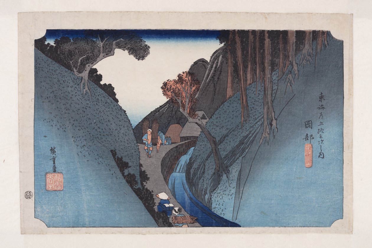 Okabe: Utsumontai (Okabe, Utsunoyama) tekijältä Ando or Utagawa Hiroshige