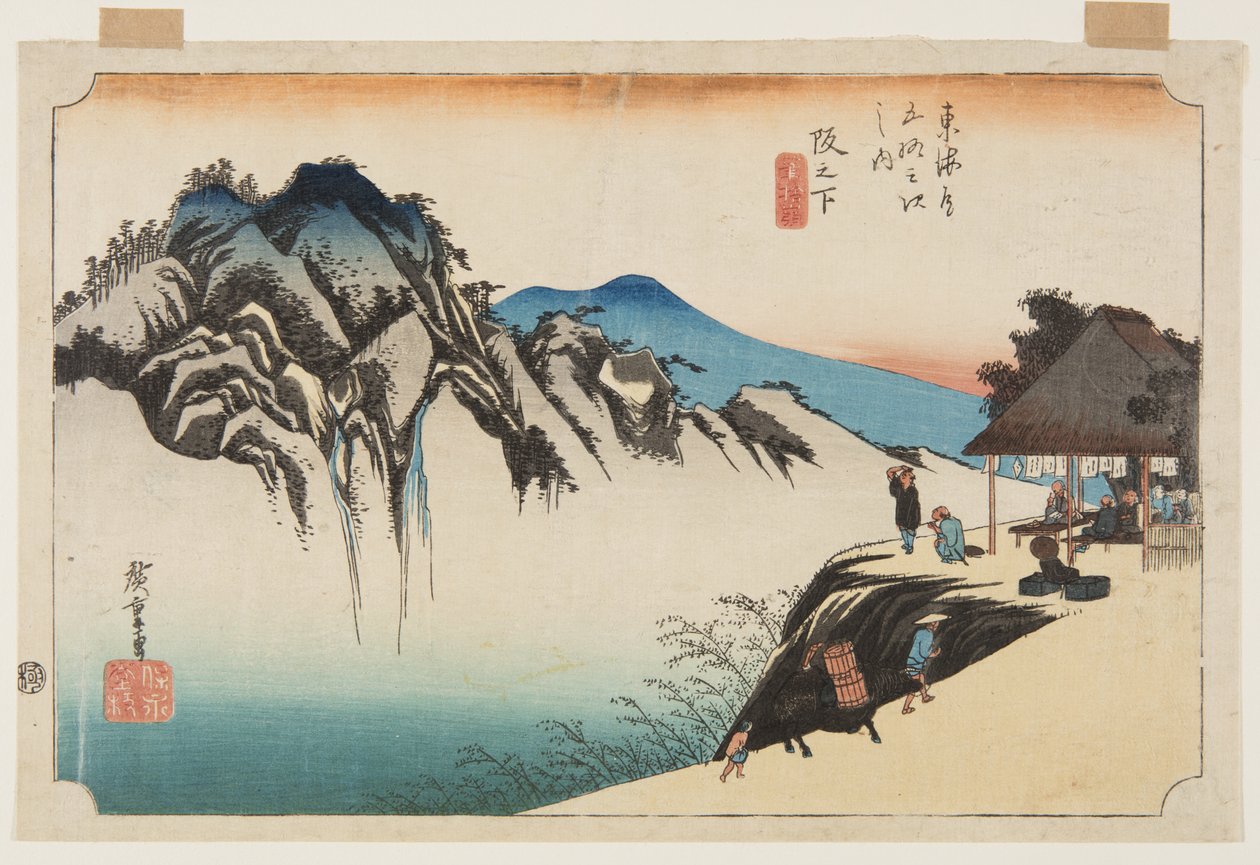 Sakanoshita: Fusete Mine (Sakanoshita, Fusete Mine) tekijältä Ando or Utagawa Hiroshige