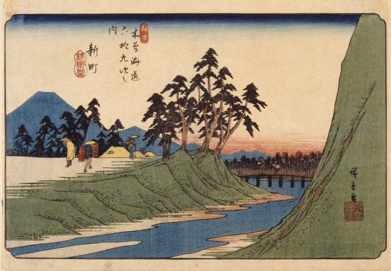 Shinmachi tekijältä Ando or Utagawa Hiroshige