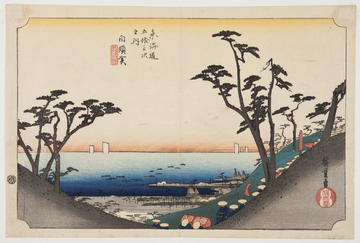 Shirasu: ゔ ゔ w of f Shiomizaka (Shirasu, Shiomizakazu) tekijältä Ando or Utagawa Hiroshige