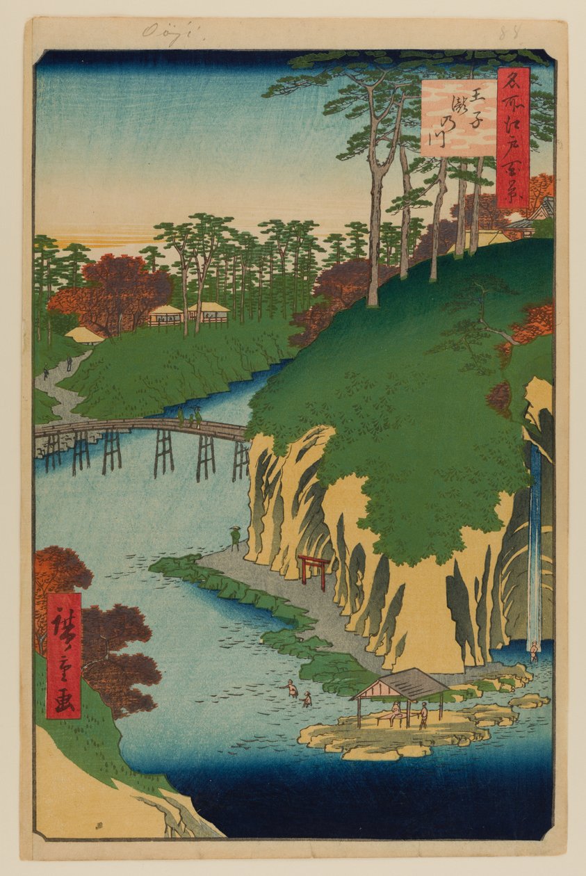 Takinogawa, Oji tekijältä Ando or Utagawa Hiroshige