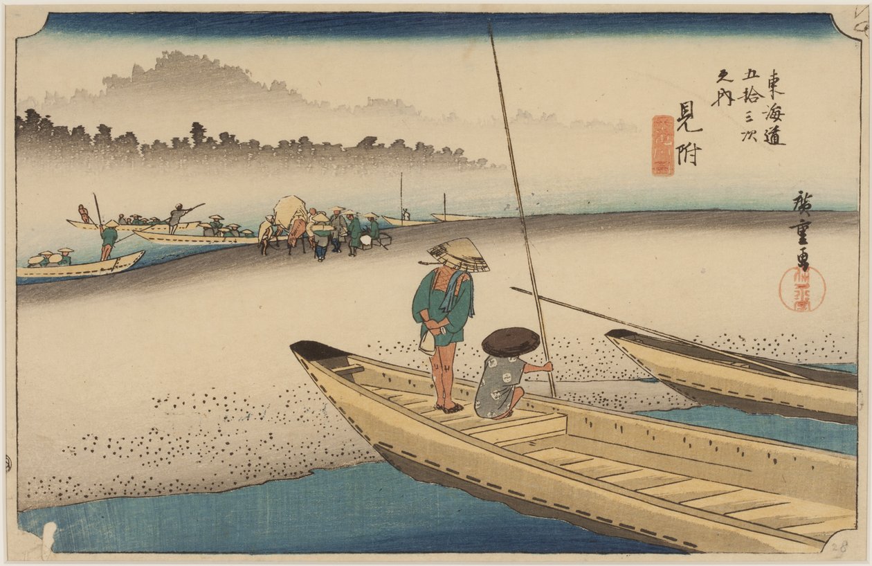 Tenryu-joki tekijältä Ando or Utagawa Hiroshige