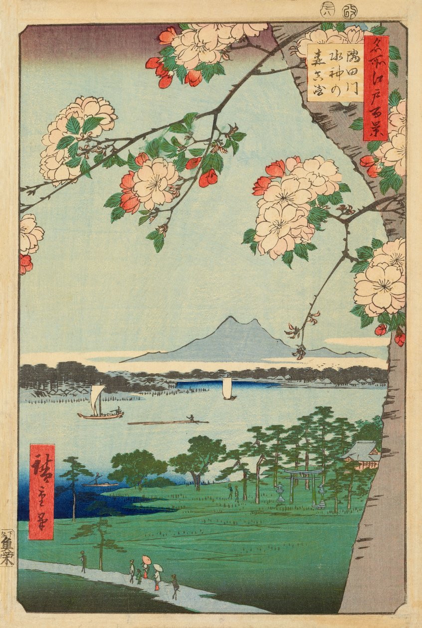 te vesijumala o ds plan d ensimmäinen ääni te sumida rive r tekijältä Ando or Utagawa Hiroshige