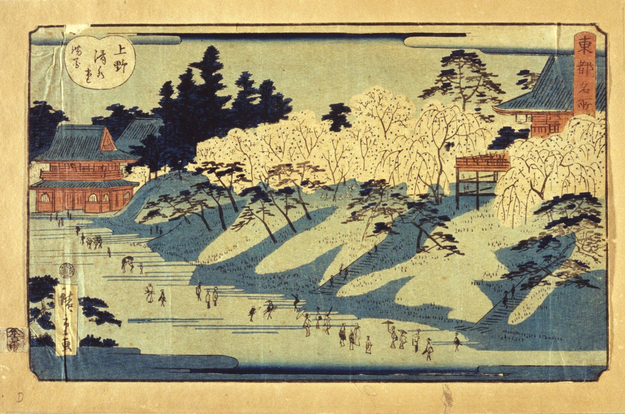 Näkymä Yedosta tekijältä Ando or Utagawa Hiroshige
