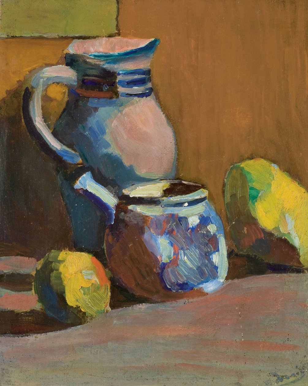 Asetelma sinisen ruukun kanssa tekijältä Andre Derain
