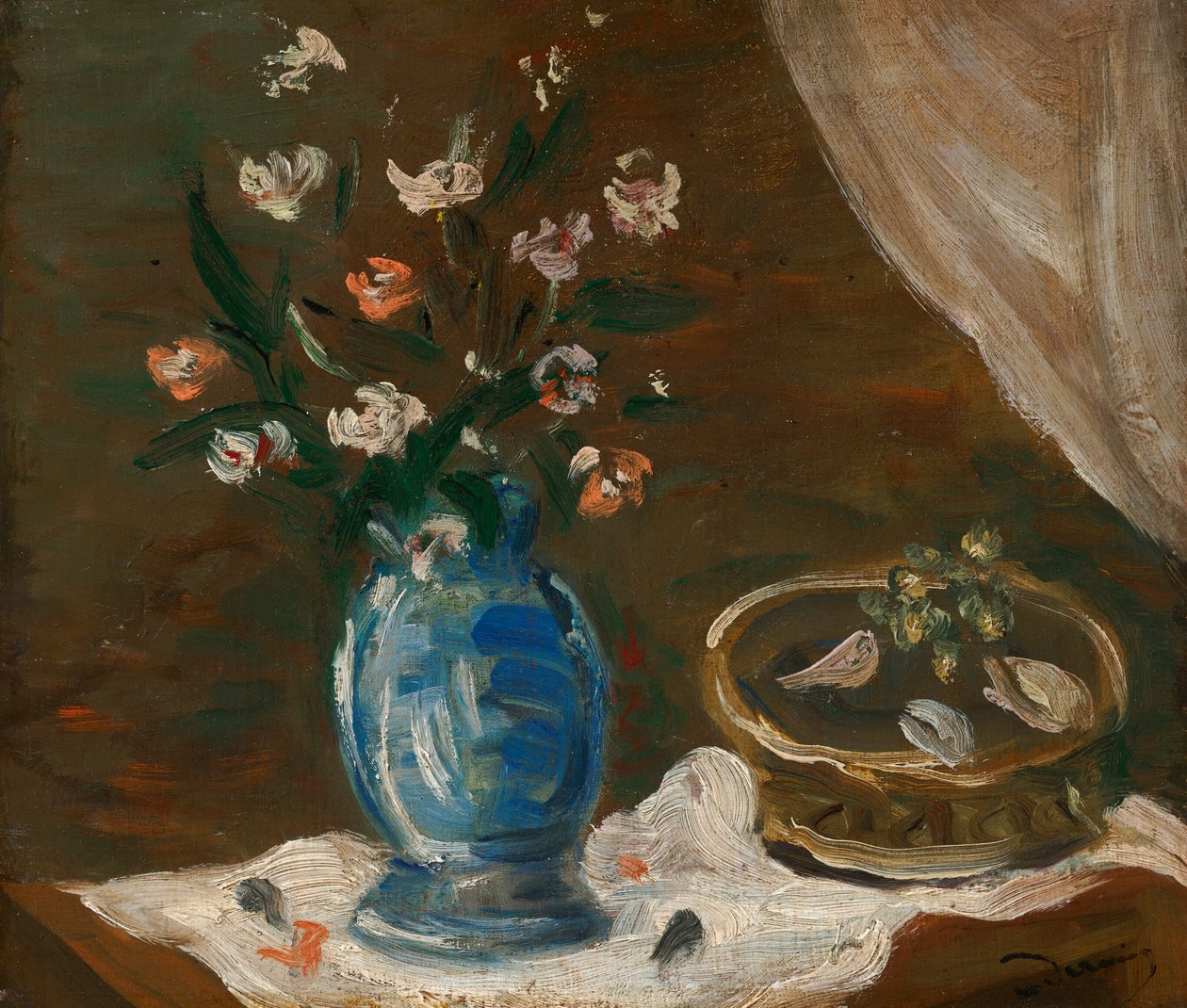 Asetelma kukkien kanssa - Vase bleu tekijältä Andre Derain