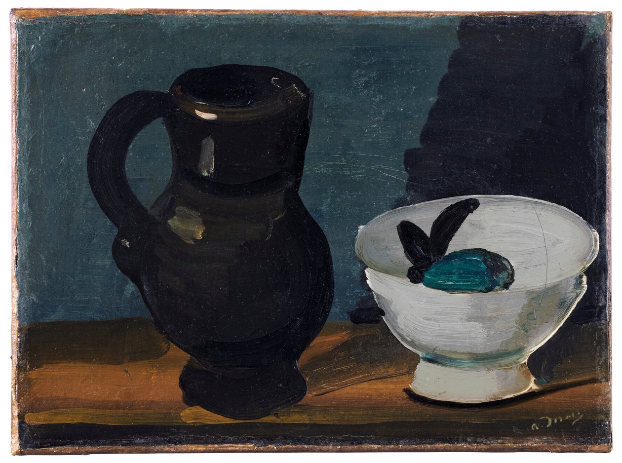 Asetelma kannun ja kulhon kanssa tekijältä Andre Derain