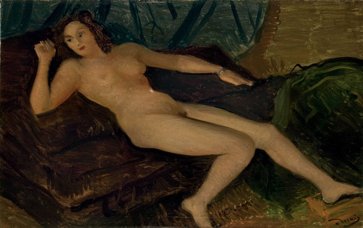 Makuuasennossa alasti tekijältä Andre Derain