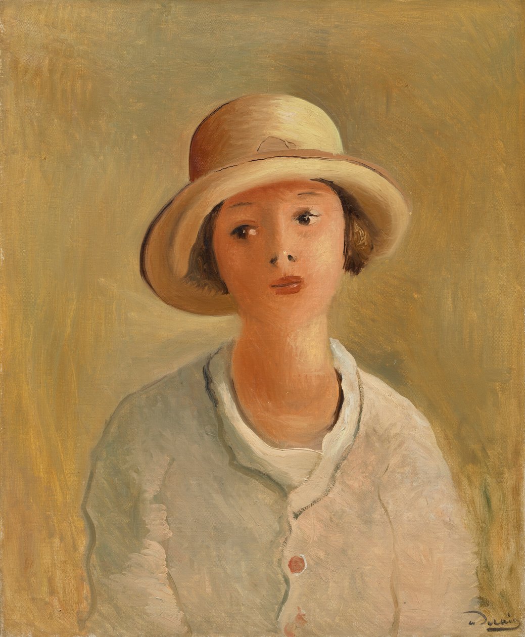 Muotokuva Geneviève au chapeau de paille, taidemaalarin veljentytär. tekijältä Andre Derain