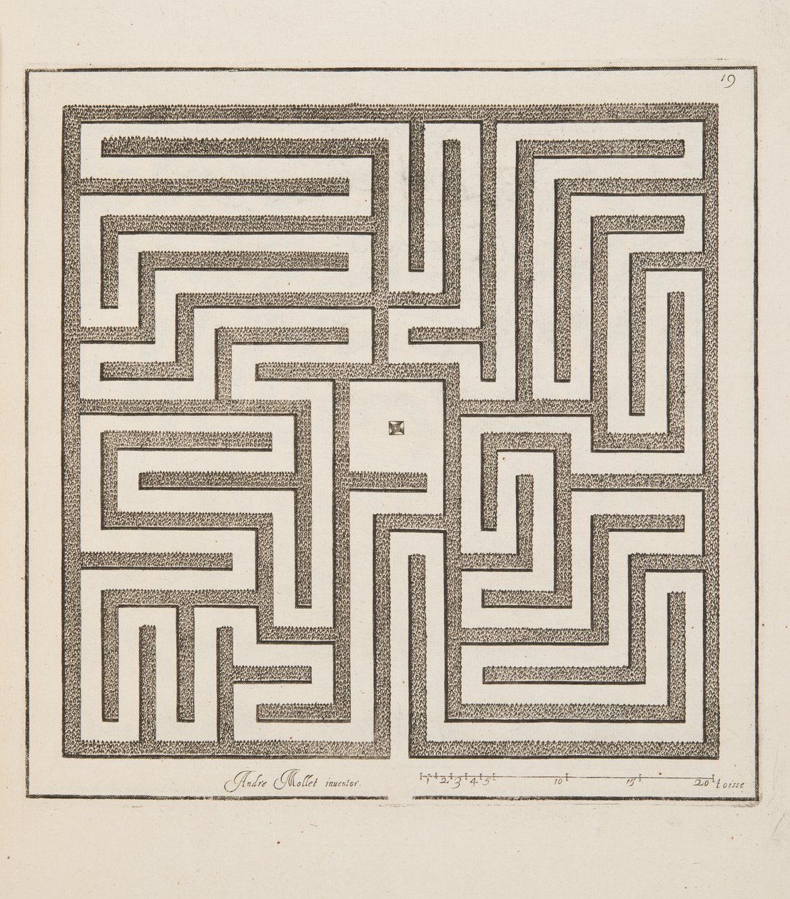 Design for Parterre, Theater des Plans et Jardinages, pub.1652 (kaiverrus) tekijältä André Mollet
