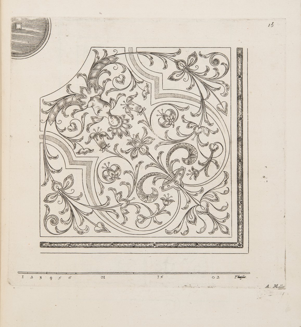 Design for Parterre, Theater des Plans et Jardinages, pub.1652 (kaiverrus) tekijältä André Mollet
