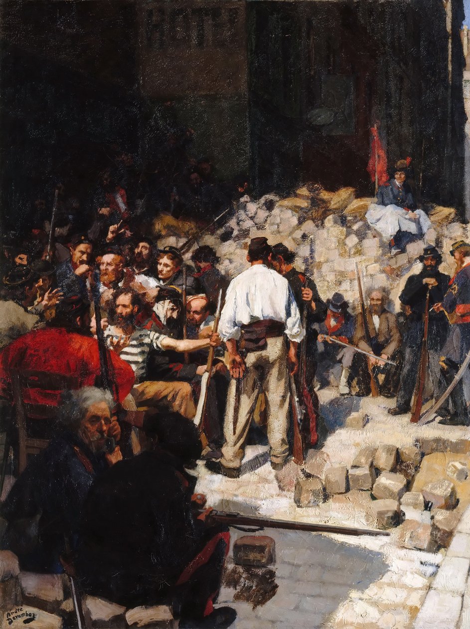 Barrikadi, Pariisin kommuuni, toukokuu 1871 tekijältä André Victor Édouard Devambez