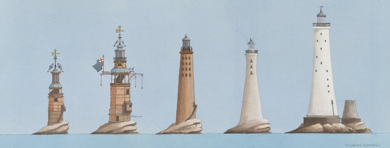The Eddystone lights, Plymouth, Devon, Yhdistynyt kuningaskunta. tekijältä Andras Kaldor