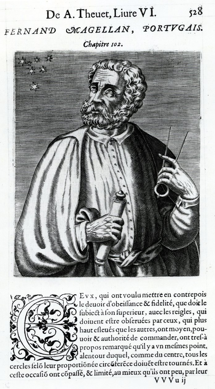 Ferdinand Magellan, 1500-luku tekijältä Andre Thevet