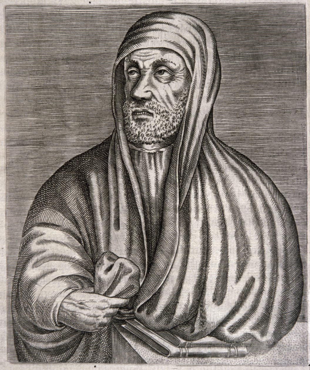 Abu Ali al-Husain ibn Abdallah ibn Sinan muotokuva nimeltä Avicenna (kaiverrus) tekijältä Andre (after) Thevet