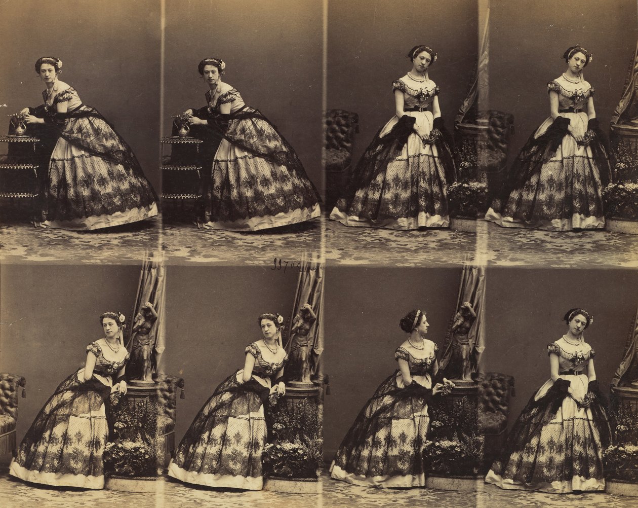 Clara Silvois, 1861. tekijältä Andre Adolphe Eugene Disderi