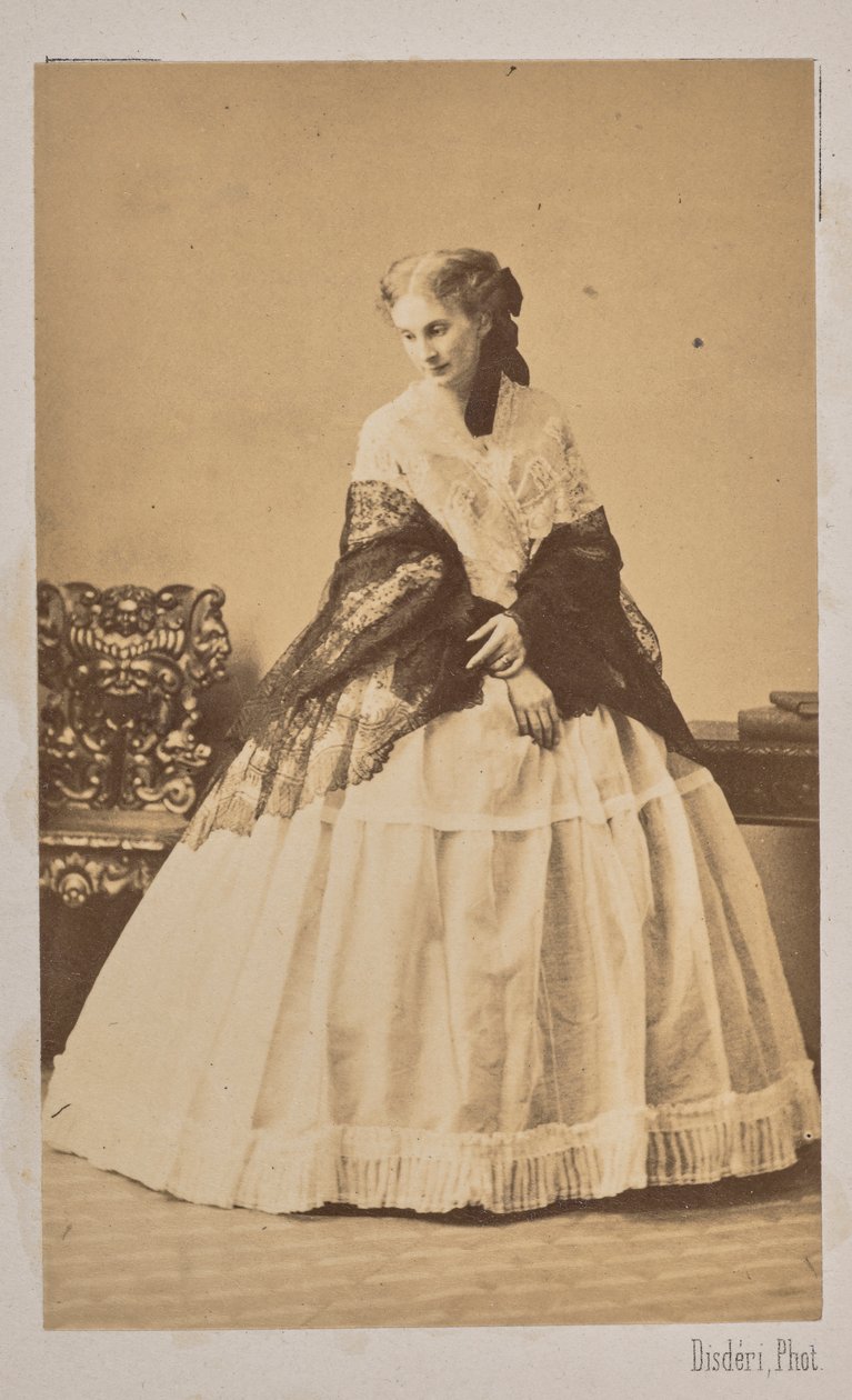 Herttuatar Sofia de Morny 1838-1896, syntynyt kreivitär Trubetskaya, 1862. tekijältä Andre Adolphe Eugene Disderi