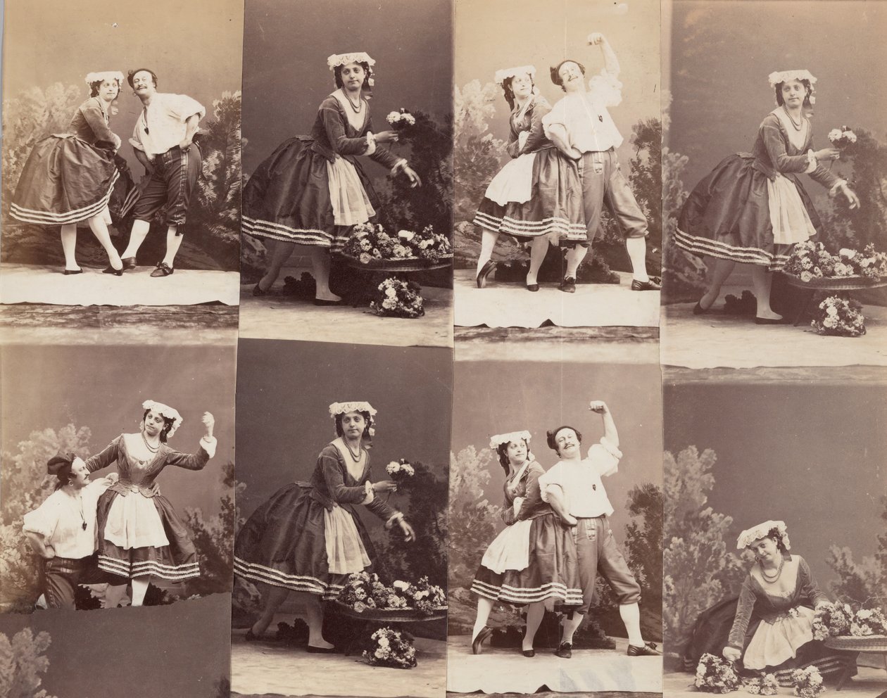 Eugenie Schlosser ja koralli, 1863. tekijältä Andre Adolphe Eugene Disderi