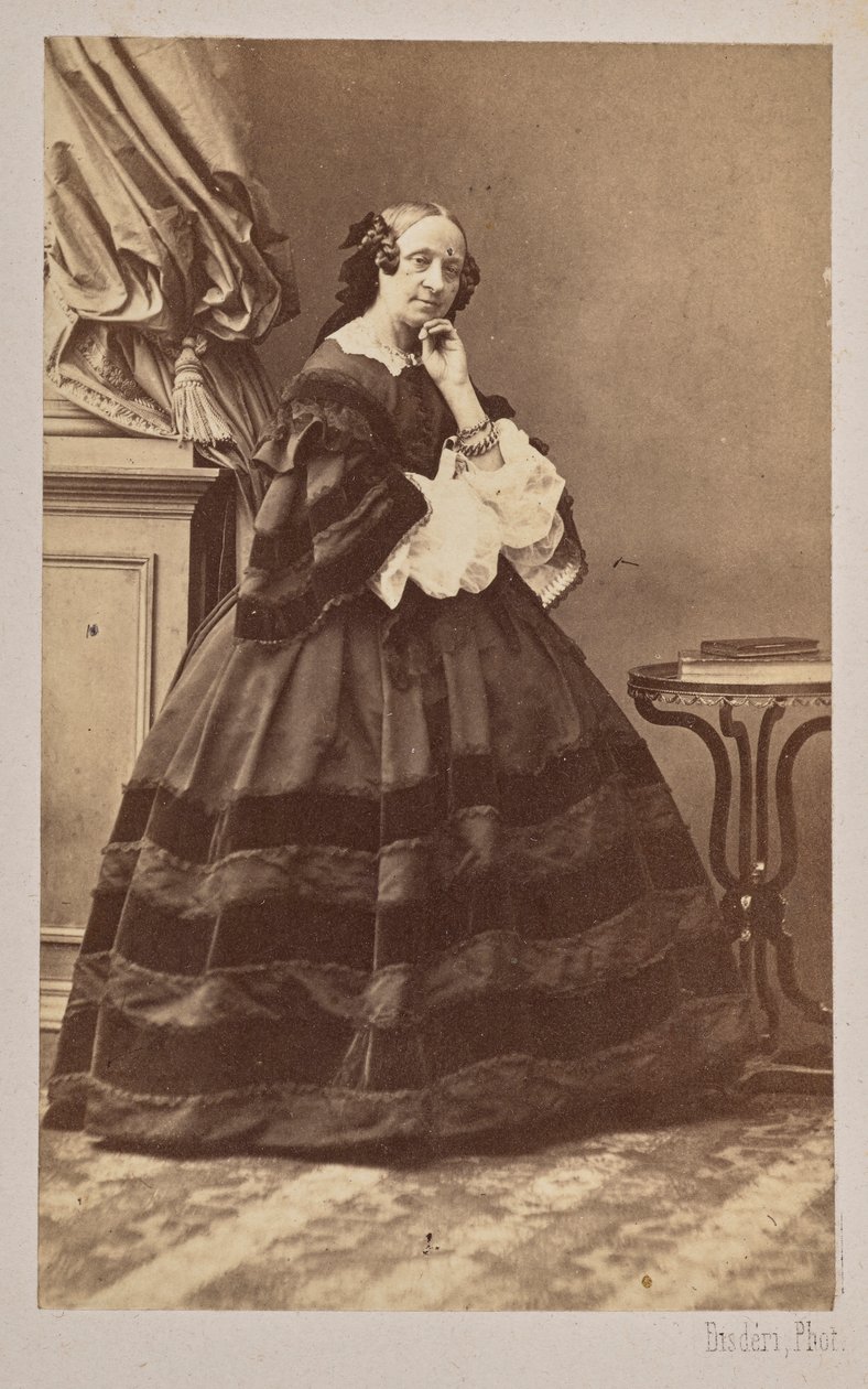 Balerina Marie Taglionin muotokuva 1804-1884, 1862. tekijältä Andre Adolphe Eugene Disderi