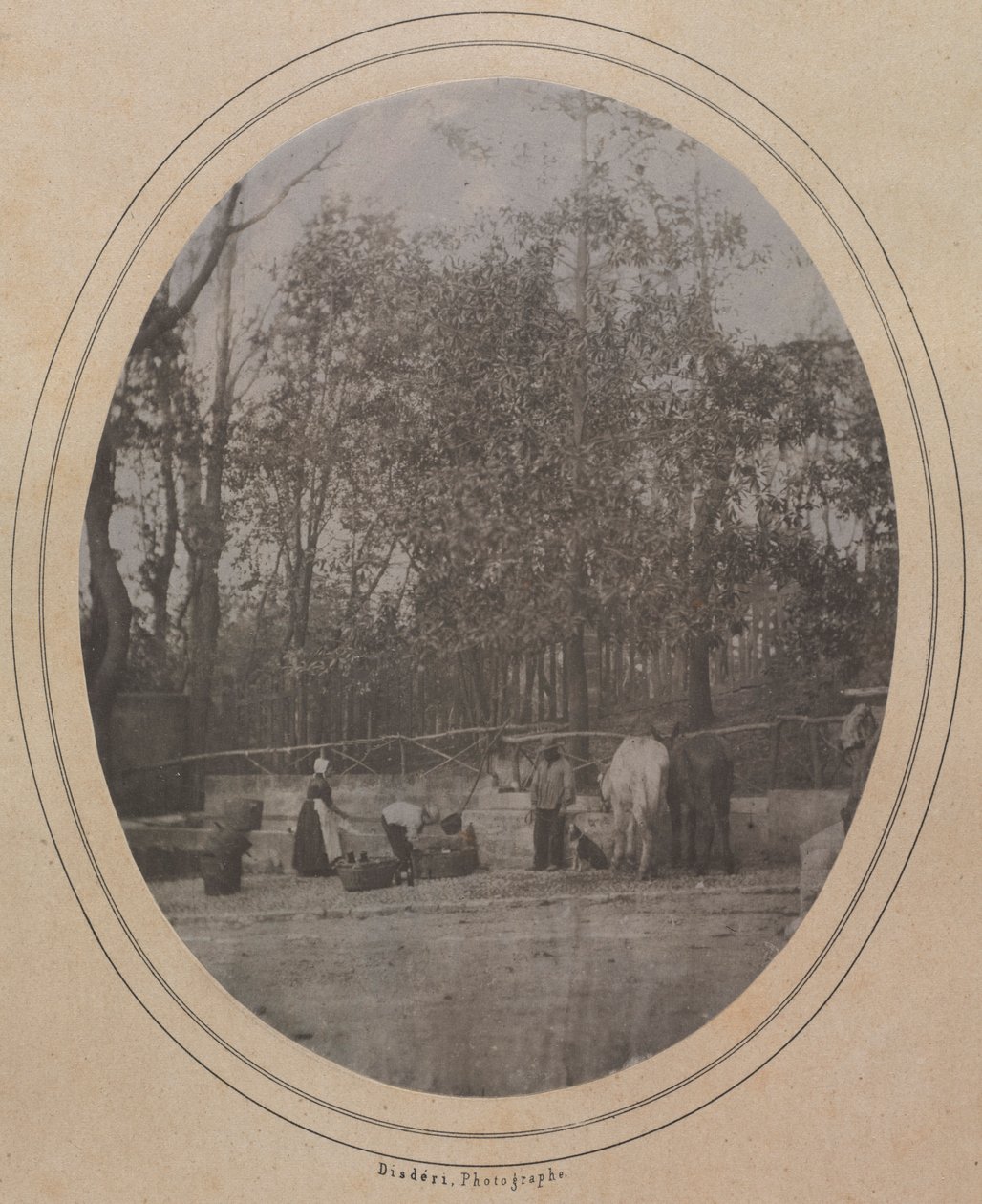 Village Scene Etelä-Ranskassa, n. 1853. tekijältä Andre Adolphe Eugene Disderi