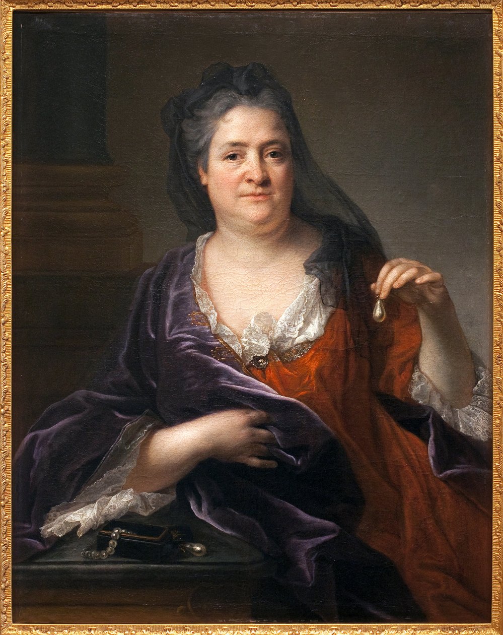 Orleansin herttuatar eli palatinus Elisabeth-Charlotte tai Elisabeth Charlotte de Baviere (1657-1722) Andre Bouysin (1656-1740) maalaus, öljy kankaalle, noin 1700. Kuvataidemuseo Niortissa. tekijältä Andre Bouys