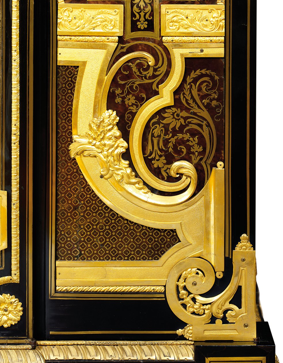 Louis XIV petit armoise, n. 1700–1710 (ormolu, messinki, kilpikonnankuori, eebenpuu ja intarsia) tekijältä Andre Charles (attr. to) Boulle