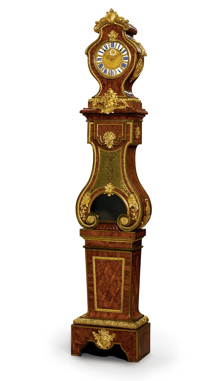 Regence-neljänneksen iskevä säätelijä, Thuretin osa, n. 1720 (ormolu-asennettu, Boulle-messingillä upotettu sininen sarvi ja kingwood) (katso myös 469018) tekijältä Andre Charles (attr. to) Boulle