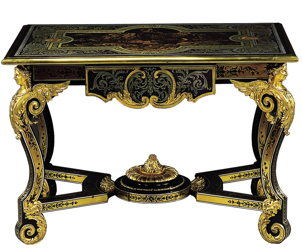Ludvig XIV:n keskipöytä, n. 1685 tekijältä Andre Charles Boulle