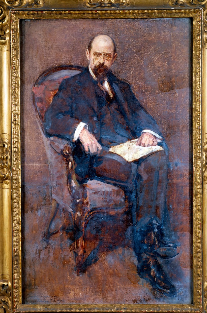 Muotokuva Emile Vanderveldestä (1866-1938) belgialainen poliitikko, sosialistivaramies Luonnos Andre Cluysenaarista (1872-1939) 1915 su. 0,88 x 0,53 m Pariisin Orsayn museo tekijältä Andre Cluysenaar