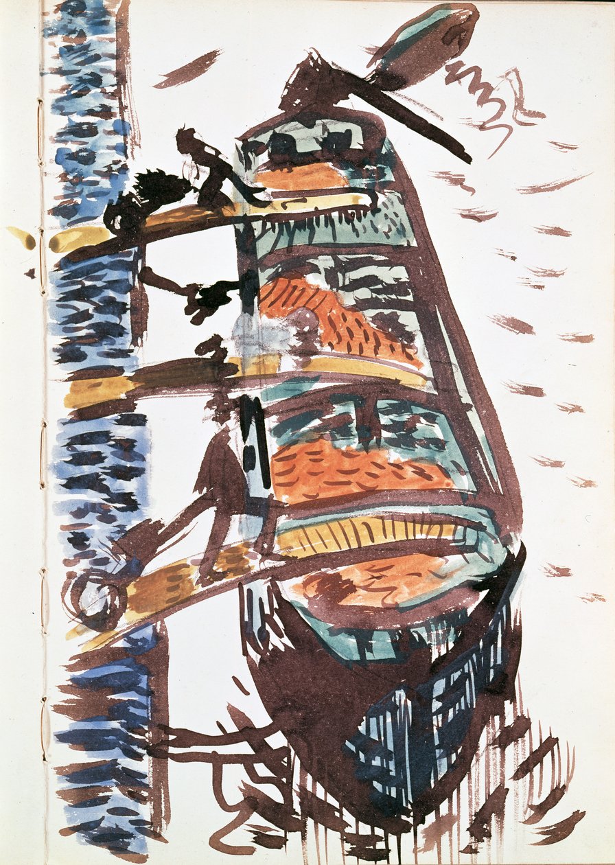 Albumi, sivu 105 (vesiväri paperille) tekijältä Andre Derain