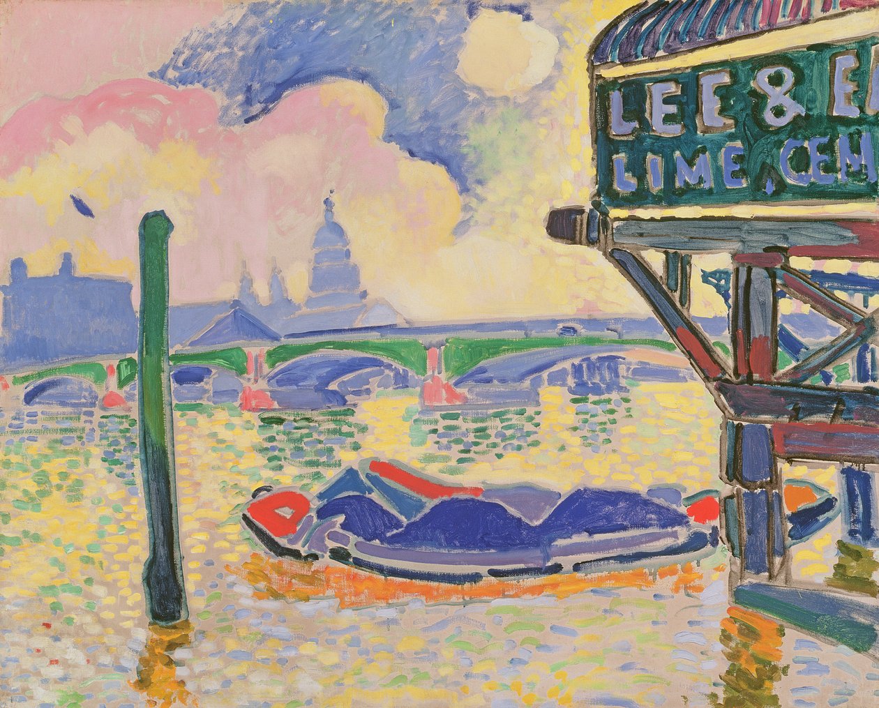 Blackfriars, n.1906 (öljy kankaalle). tekijältä Andre Derain